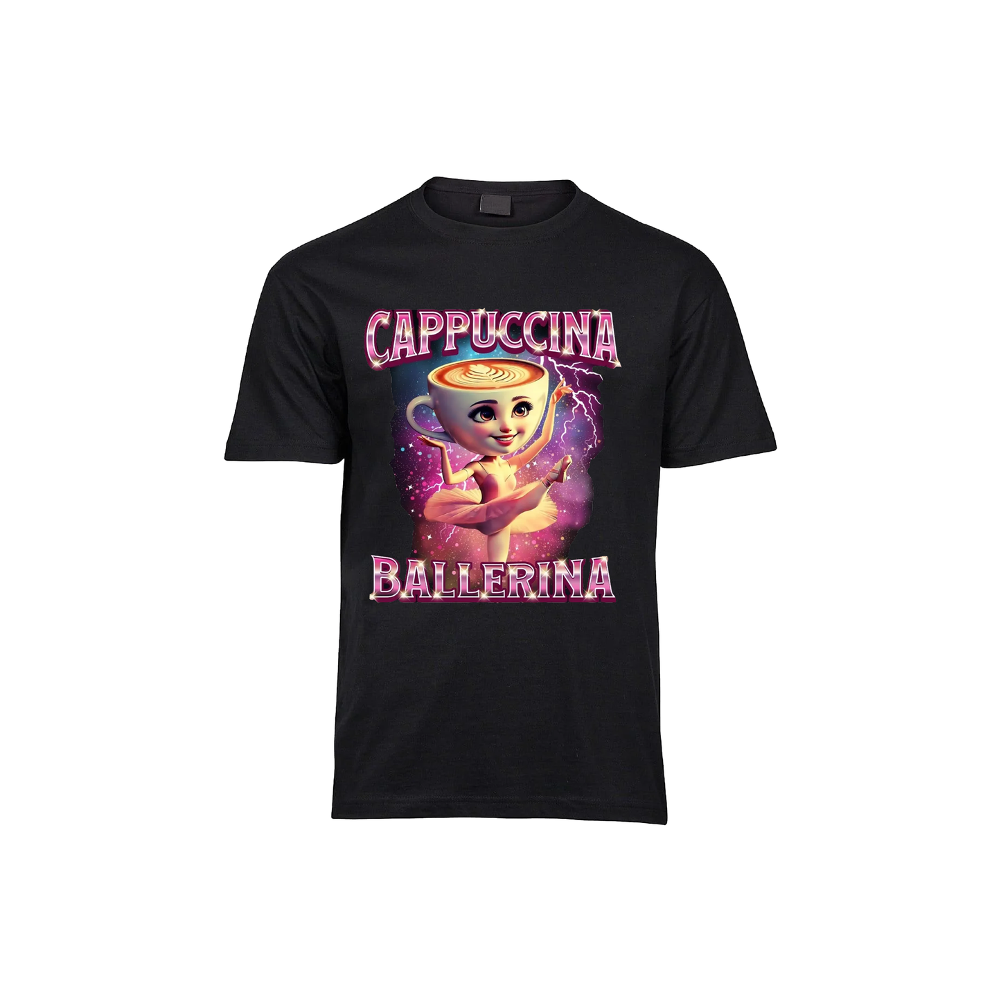 Ballerina Cappuccina Epiconi Tee | Black | 100% Cotton
