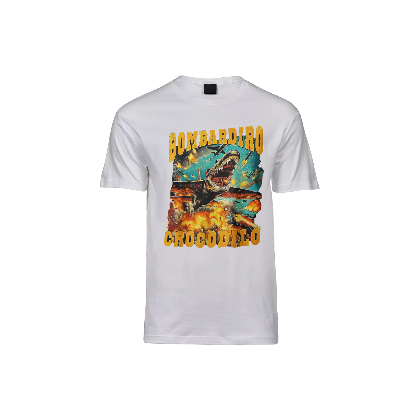 Bombardino Crocodilo Retrini Tee | Black & White | 100% Cotton