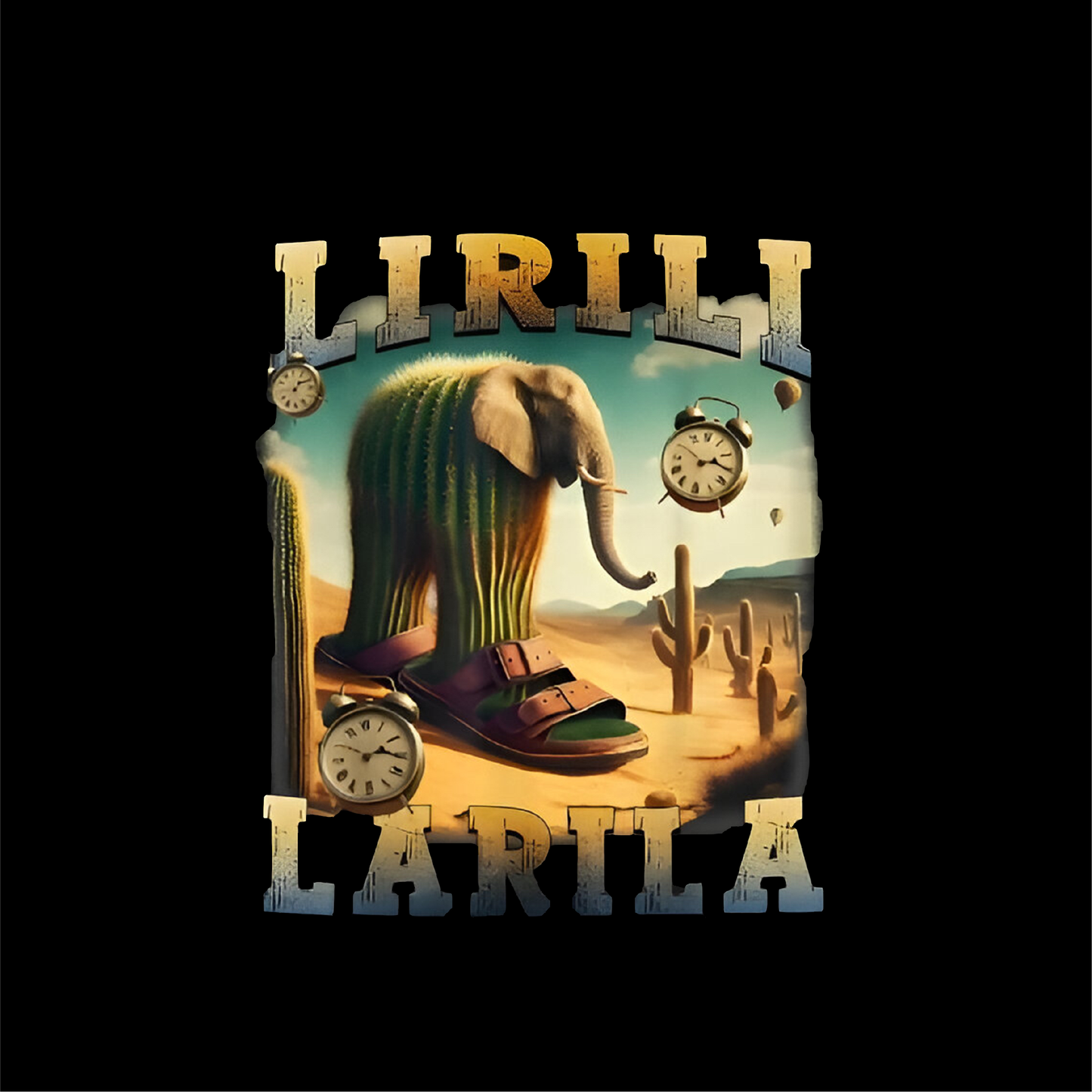 Lirilì Larilà Epiconi Tee | Black | 100% Cotton