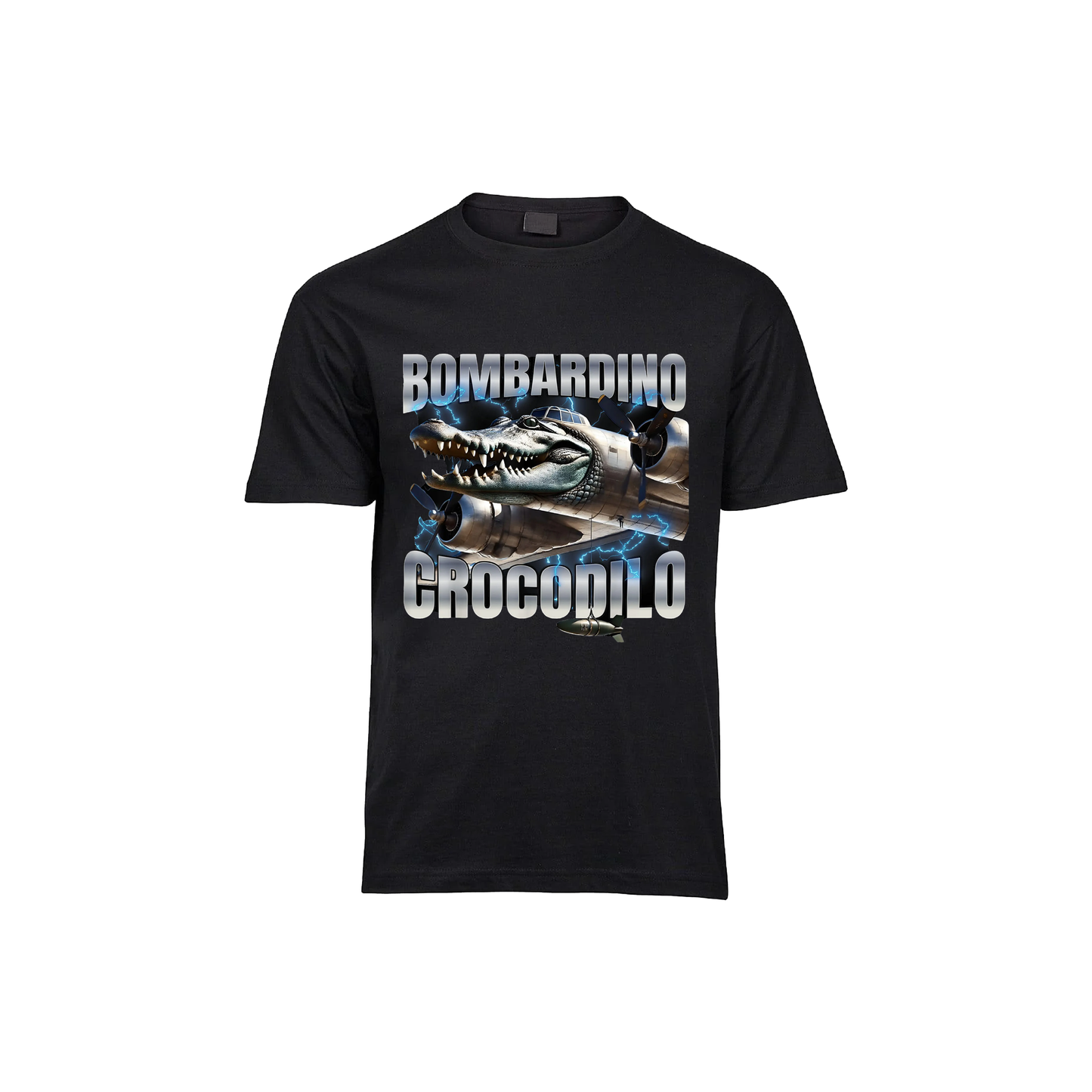 Bombardino Crocodilo Epiconi Tee | Black | 100% Cotton