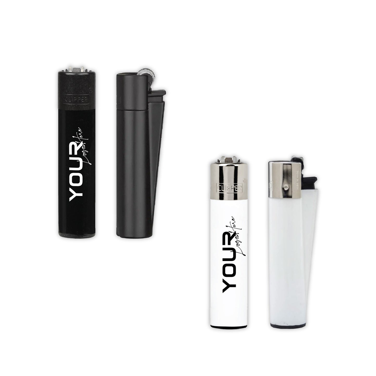Custom Clipper Lighters – Personalized Printing from 5 pcs | Classic & Soft Touch