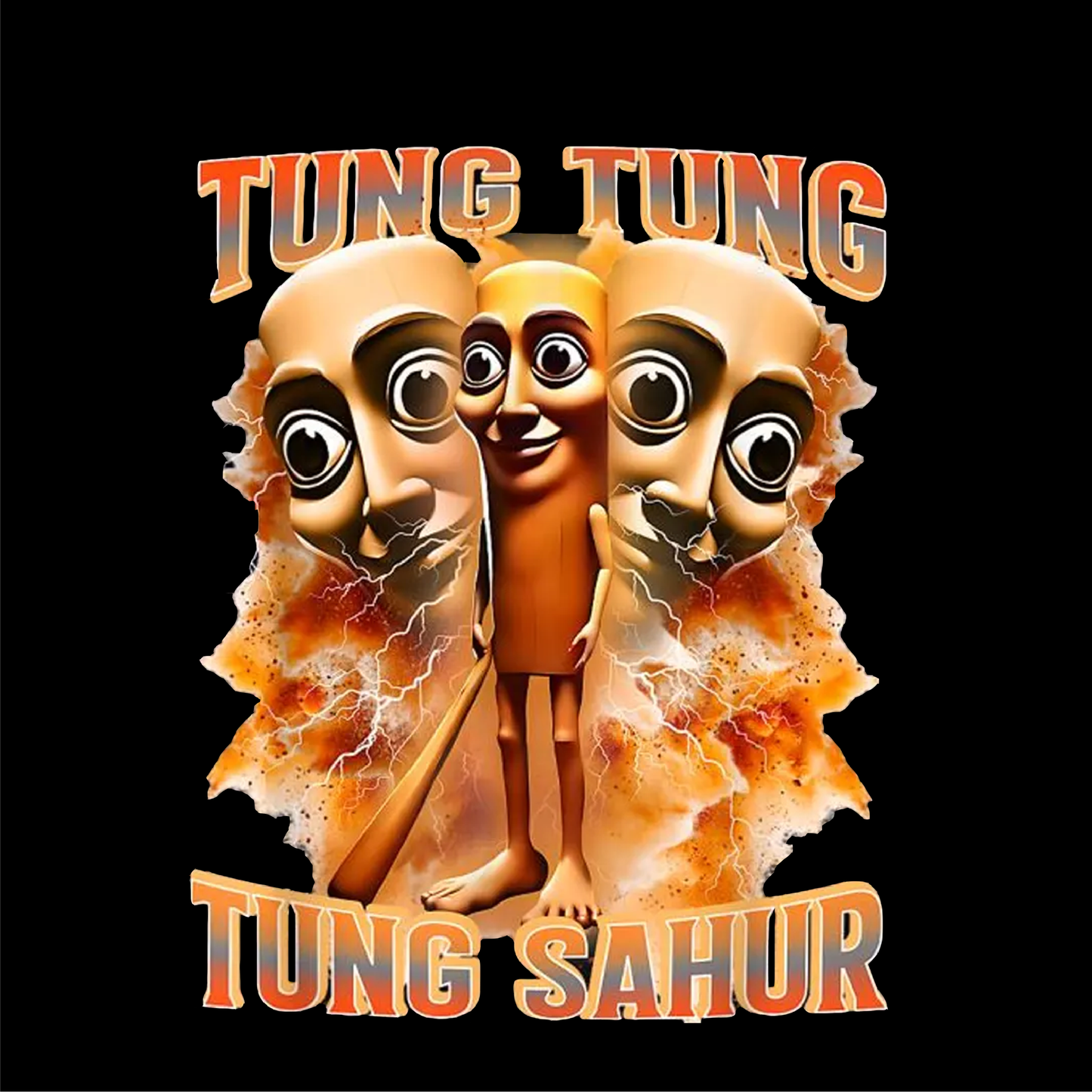 Tung Tung Tung Sahur Epiconi Tee | Black | 100% Cotton