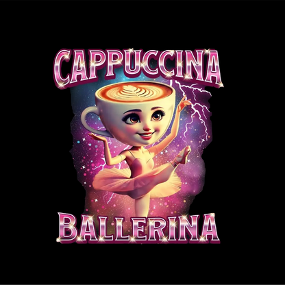 Ballerina Cappuccina Epiconi Tee | Black | 100% Cotton