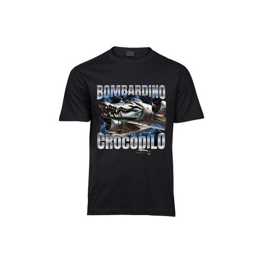 Bombardino Crocodilo Epiconi Tee | Black | 100% Cotton