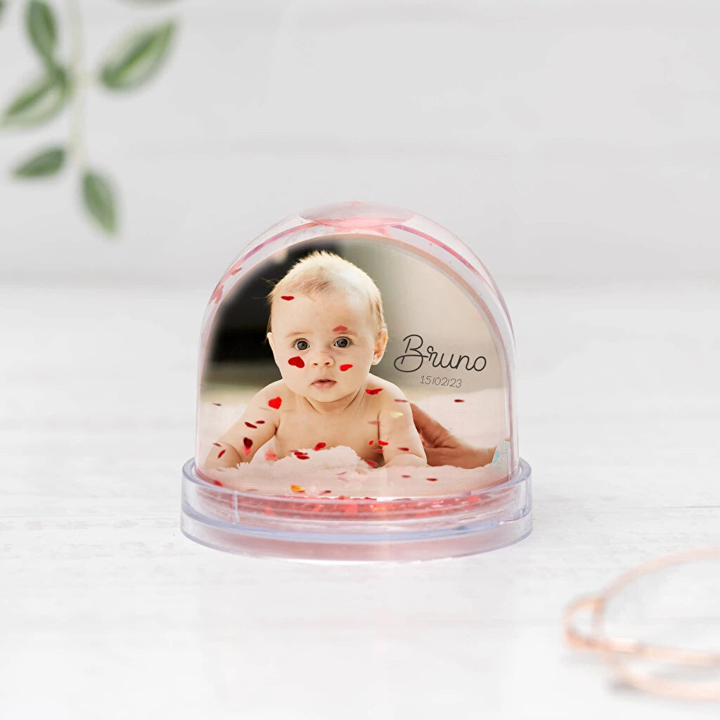 Custom Glitter Globe – Personalized Snow Globe with Replaceable Photos | From 1 Piece! - AHEAD PRODUCTION